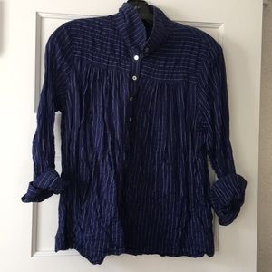 Cotton stripe summer long sleeve top